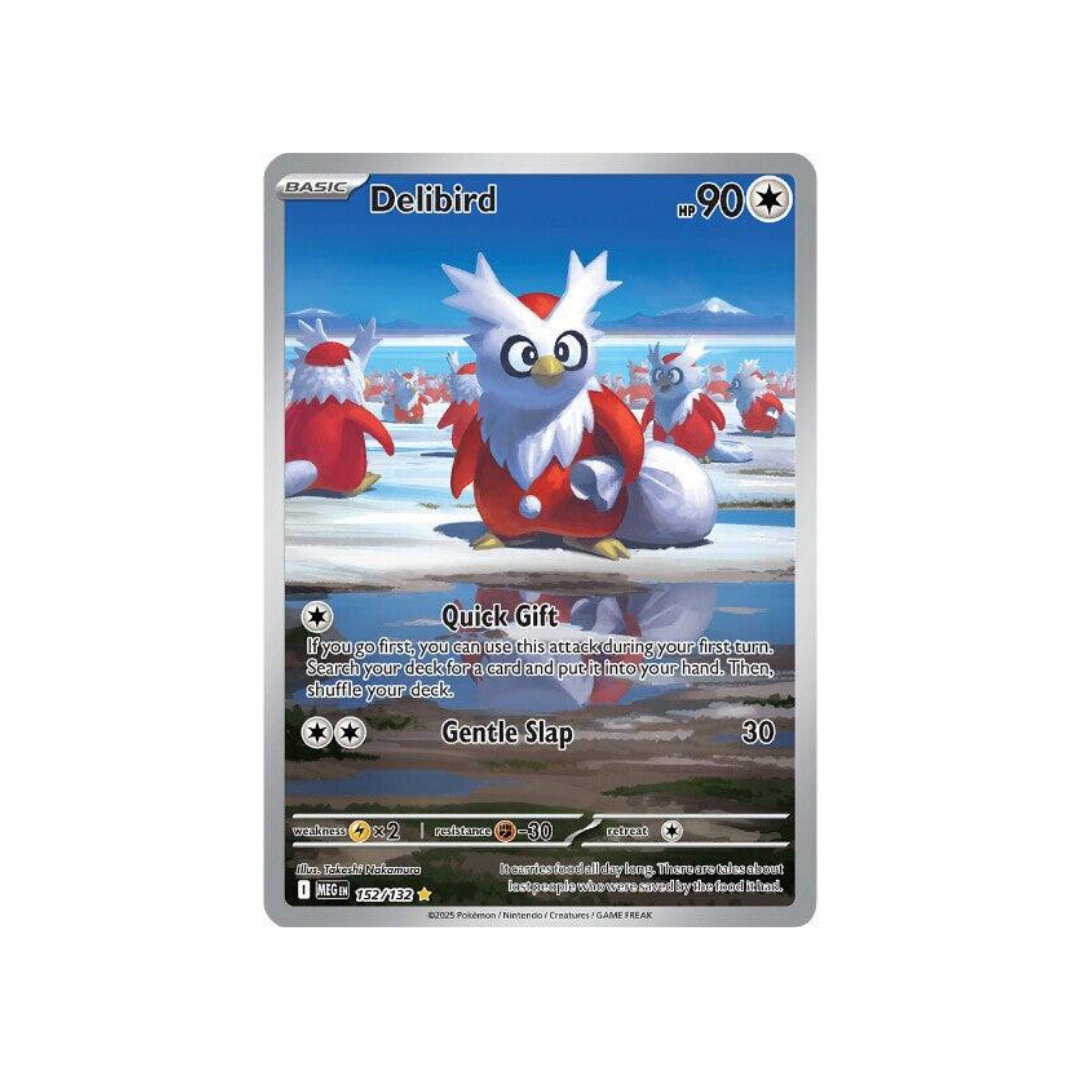 Delibird Illustration Rare 152/132 English Pokémon TCG Single Near Mint
