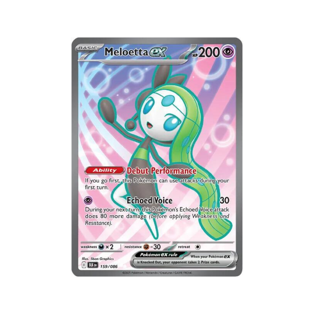 Meloetta ex Special Illustration Rare 159/86 English Pokémon TCG Single Near Mint