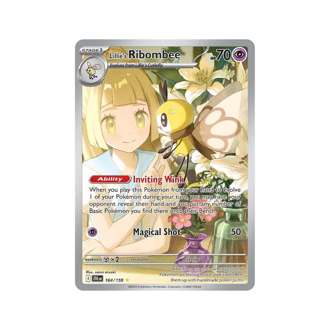 Lillie's Ribombee Illustration Rare 175/159 English Pokémon TCG Single Near Mint