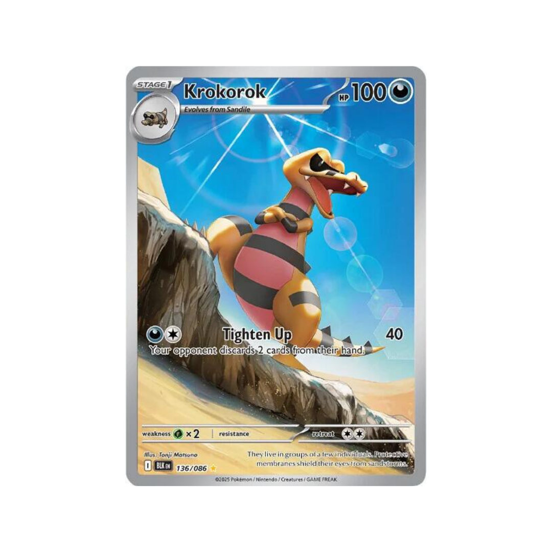 Krokorok Illustration Rare 136/86 English Pokémon TCG Single Near Mint