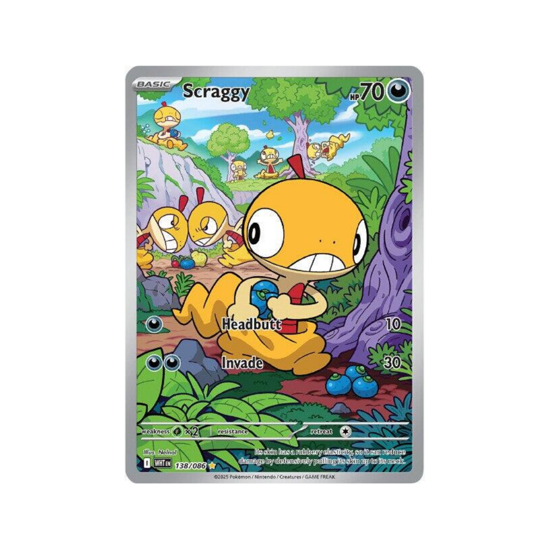 Scraggy Illustration Rare 138/86 English Pokémon TCG Single Near Mint