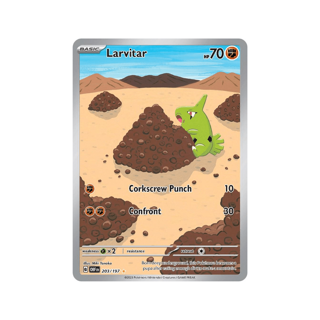 Larvitar Illustration Rare 203/197 English Pokémon TCG Single Near Mint