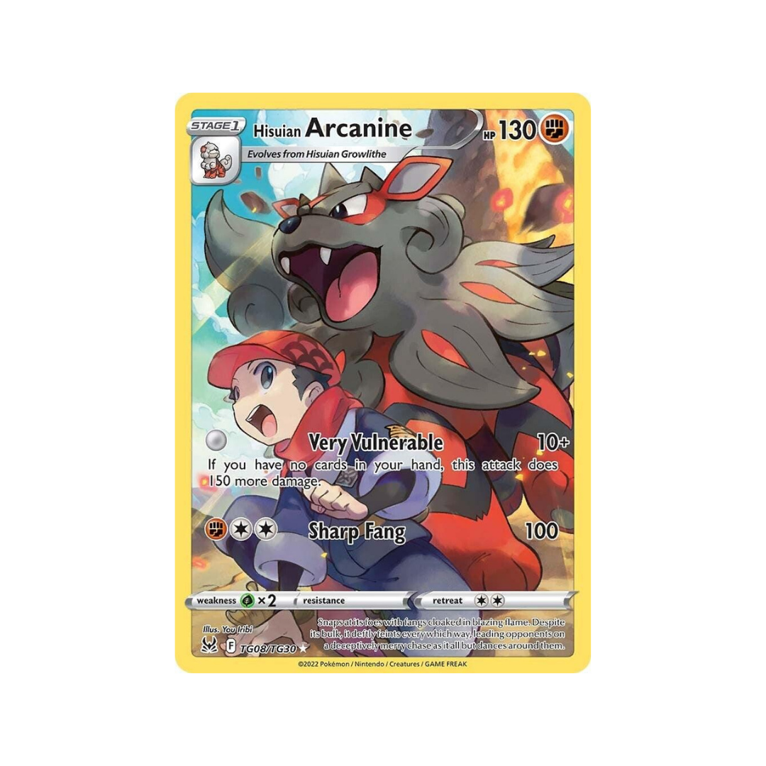 Hisuian Arcanine Illustration Rare TG08/TG30 English Pokémon TCG Single Near Mint