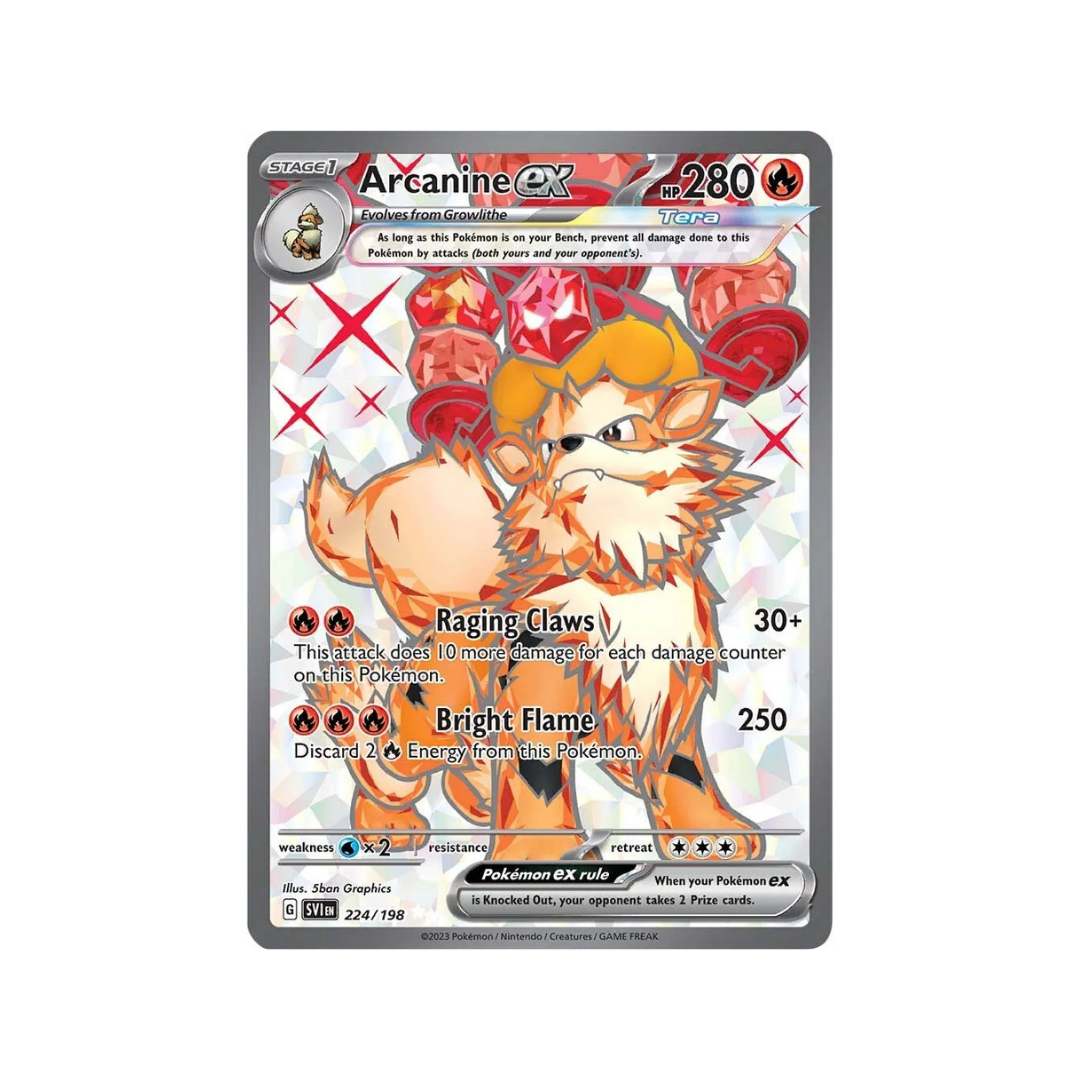 Arcanine ex Special Illustration Rare 224/198 English Pokémon TCG Single Near Mint