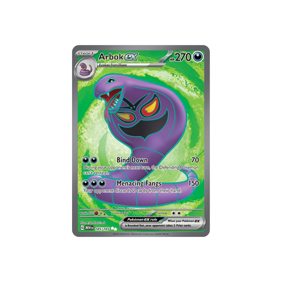 Arbok ex MEW 185/165 - kit TCG