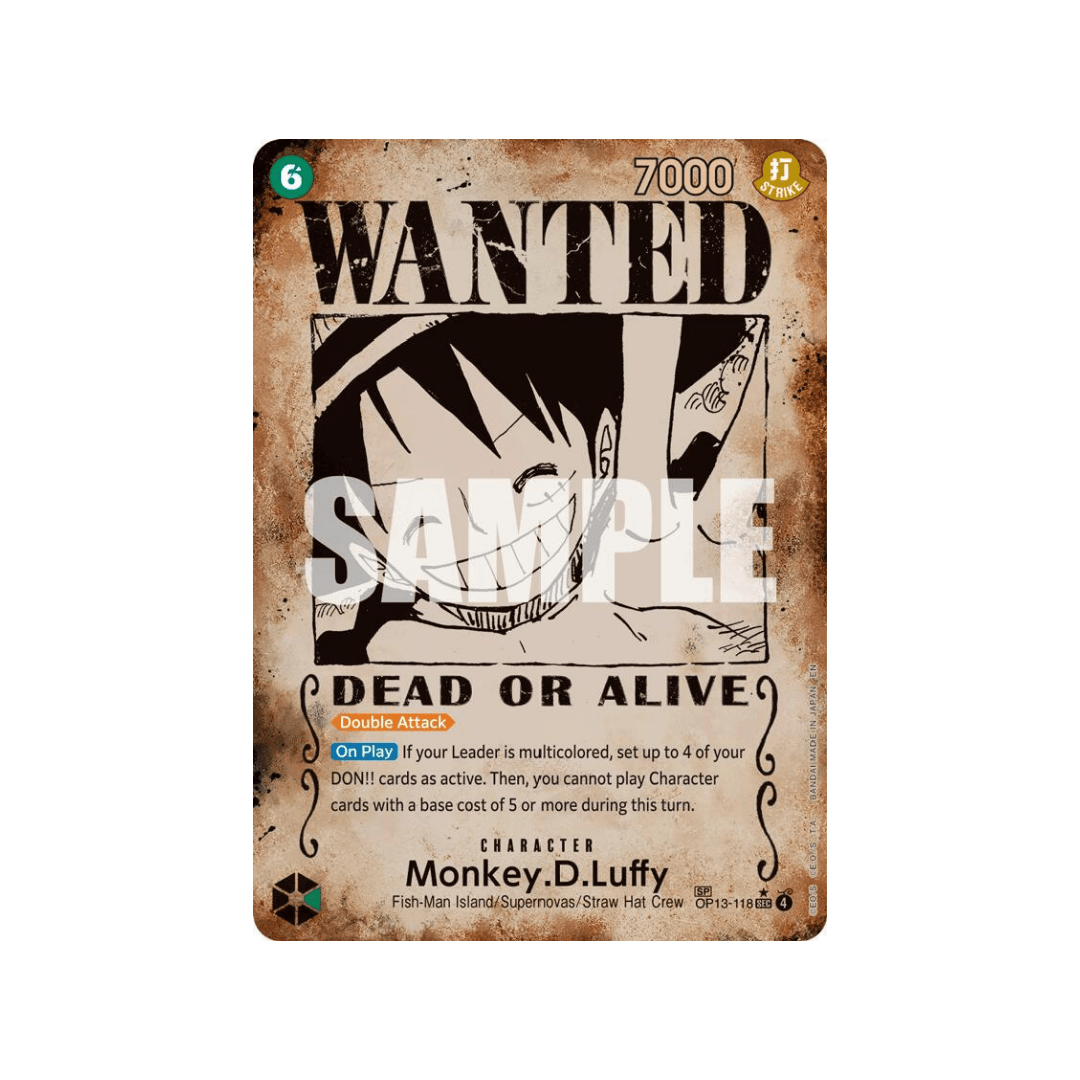 Monkey D. Luffy (Wanted) OP13-118 - kit TCG