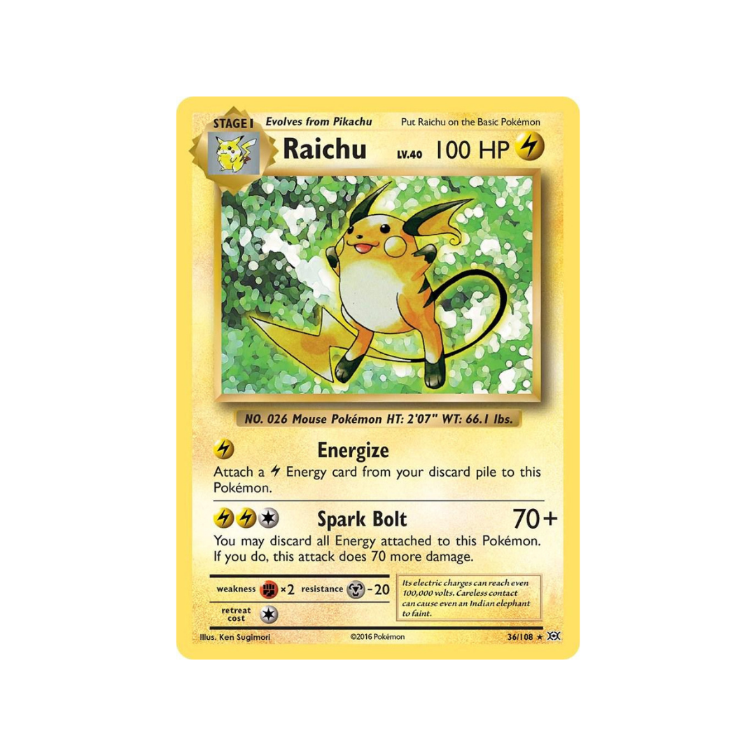 Raichu Holo 36/108 Pokemon Evolutions - kit TCG