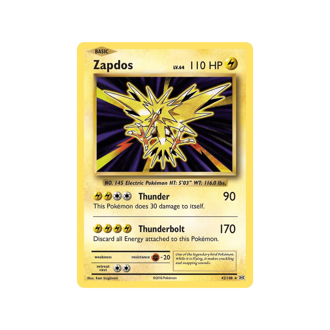 Zapdos 42/108 Pokemon Evolutions (LP) - kit TCG